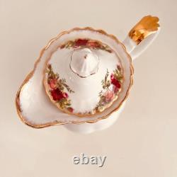 Jarre en porcelaine fine Royal Albert Old Country Roses avec couvercle, pichet pour eau ou lait