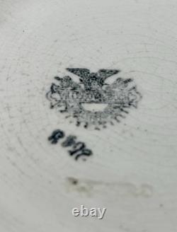 Jarretière en porcelaine Villeroy Boch Pensée Wallerfangen 19ème siècle