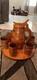 Jauge En Bois, Jarre En Bois, Cruche à Eau, Ensemble De Tasses En Bois 7 Pièces 1xcruche 6xcoupes Vintage