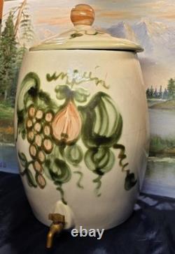 John B Taylor Récolte Vintage Céramiques Poterie Murale Montée Distributeur d'Eau Jug