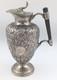 Jug à Eau Ou à Vin En Argent étamé Anglais Orné Victorien Avec Poignée En Bois Sb&m A1