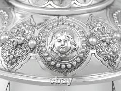 Jug à vin / eau en argent sterling victorien antique (1869)