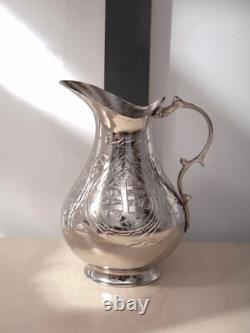 Jug de service à boisson en cuivre avec poignée en laiton, capacité de 2 litres, carafe à eau Jug de service à boisson en cuivre avec poignée en laiton, capacité de 2 litres, carafe à eau