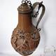 Jug En Cuivre Antique Pour Le Vin/l'eau, Repoussée Par Un Ferronnier Primitif