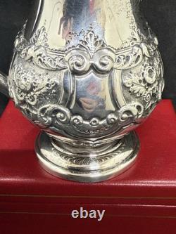 Juge à eau en argent sterling victorien orné, Londres 1897 par GJDF