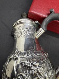 Juge à eau en argent sterling victorien orné, Londres 1897 par GJDF