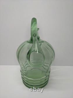 LIRE Ancien Verre Vert Récipient Communal d'Eau Bénite Cantir Cruche Pichet