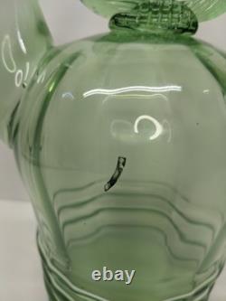 LIRE Ancien Verre Vert Récipient Communal d'Eau Bénite Cantir Cruche Pichet