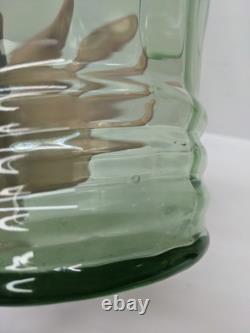 LIRE Ancien Verre Vert Récipient Communal d'Eau Bénite Cantir Cruche Pichet