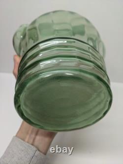 LIRE Ancien Verre Vert Récipient Communal d'Eau Bénite Cantir Cruche Pichet
