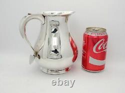 Large Georgian Style Silver Beer Pitcher, 1969 Par Barnards 1200ml Eau Jug 603g