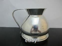 Modernist Made In England For Brooks Brothers Plaque D'argent Eau Pitcher W1814