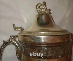 Mug à bière français antique, vintage, cruche à vin, carafe à eau, extrêmement rare