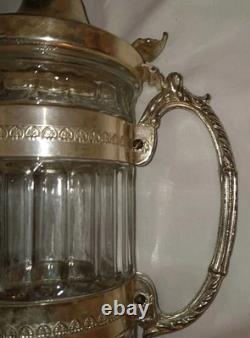 Mug à bière français antique, vintage, cruche à vin, carafe à eau, extrêmement rare