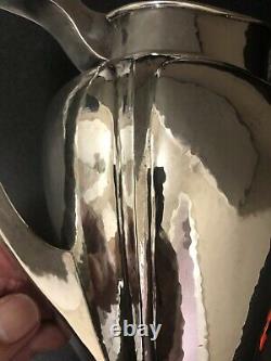 Mulholland Brothers Arts And Crafts Sterling Water Pitcher Exceptionnel