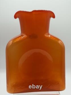 Nouveau pichet à eau Blenko Butternut 384 avec double bec, couleur arrêtée