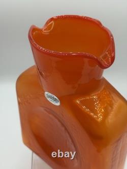 Nouveau pichet à eau Blenko Butternut 384 avec double bec, couleur arrêtée