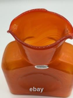 Nouveau pichet à eau Blenko Butternut 384 avec double bec, couleur arrêtée