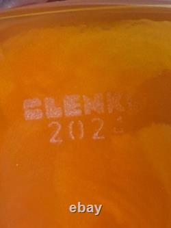 Nouveau pichet à eau Blenko Butternut 384 avec double bec, couleur arrêtée