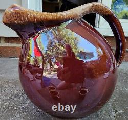 Old Hull Pottery Ball Water Pitcher Brown Drip Plus 4 Coupes Mccoy