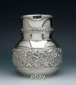Olympien Par Tiffany & Co. Sterling Silver Water Pitcher 7.25 Grand, 4.25 Pinte