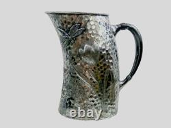 PITCHER EN ARGENT FIN PLAT JAPONAIS STYLE Esthétique Japonaise Libellule