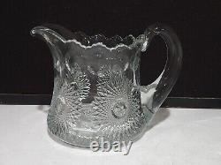 PITCHER EN VERRE Heisey SIGNE - SOLEIL 80 ONCES