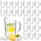 Pack De 24 Carafes En Acrylique De 48 Oz Avec Bec, Carafe D'eau Transparente, Pichet De Réfrigérateur En Gros