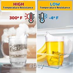 Pack de 24 carafes en acrylique de 48 oz avec bec, carafe d'eau transparente, pichet de réfrigérateur en gros