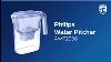 Philips Carafe Filtrante D'eau Awp2936blt Avec Filtre Micro X Clean