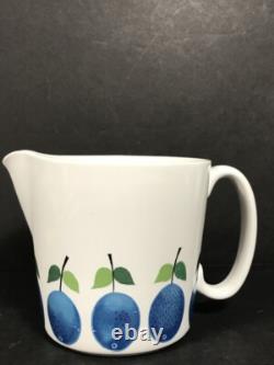 Pichet Gustavsberg Prunus, pichet à jus de prune bleue, pichet à eau