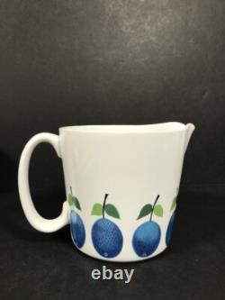 Pichet Gustavsberg Prunus, pichet à jus de prune bleue, pichet à eau