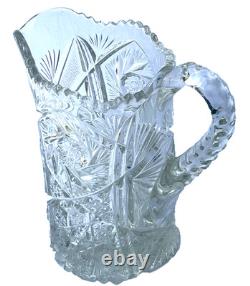 Pichet Vase en Verre Taillé en Cristal Lourd - Livraison Gratuite