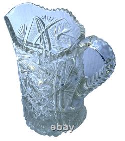 Pichet Vase en Verre Taillé en Cristal Lourd - Livraison Gratuite