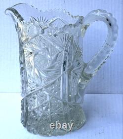 Pichet Vase en Verre Taillé en Cristal Lourd - Livraison Gratuite