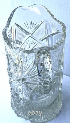 Pichet Vase en Verre Taillé en Cristal Lourd - Livraison Gratuite