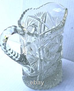 Pichet Vase en Verre Taillé en Cristal Lourd - Livraison Gratuite
