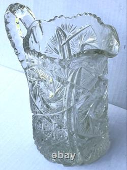 Pichet Vase en Verre Taillé en Cristal Lourd - Livraison Gratuite