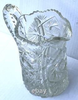 Pichet Vase en Verre Taillé en Cristal Lourd - Livraison Gratuite