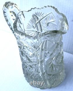 Pichet Vase en Verre Taillé en Cristal Lourd - Livraison Gratuite