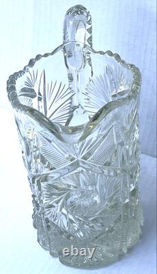 Pichet Vase en Verre Taillé en Cristal Lourd - Livraison Gratuite