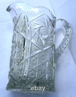 Pichet Vase en Verre Taillé en Cristal Lourd - Livraison Gratuite