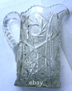 Pichet Vase en Verre Taillé en Cristal Lourd - Livraison Gratuite