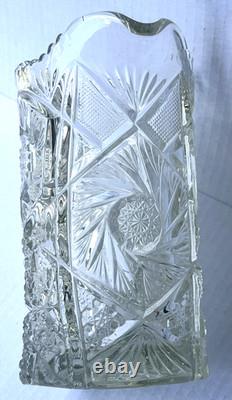 Pichet Vase en Verre Taillé en Cristal Lourd - Livraison Gratuite