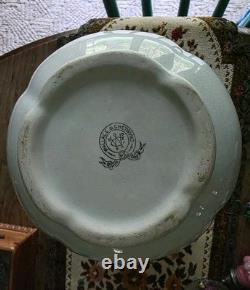Pichet à anse en porcelaine de fer Wallace Antique Moss Rose / Jauge à eau