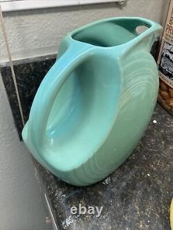 Pichet à disque Fiesta Ware Ware Eau Jus Aqua Turquoise Vintage USA