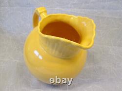 Pichet à eau Vintage VISTOSA Taylor Smith Art Pottery en forme de boule jaune