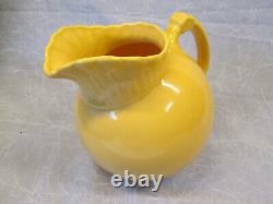 Pichet à eau Vintage VISTOSA Taylor Smith Art Pottery en forme de boule jaune