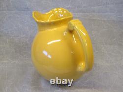 Pichet à eau Vintage VISTOSA Taylor Smith Art Pottery en forme de boule jaune