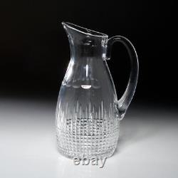 Pichet à eau de cocktail dentelé Baccarat France Nancy Optic 48 oz Carafe 10h